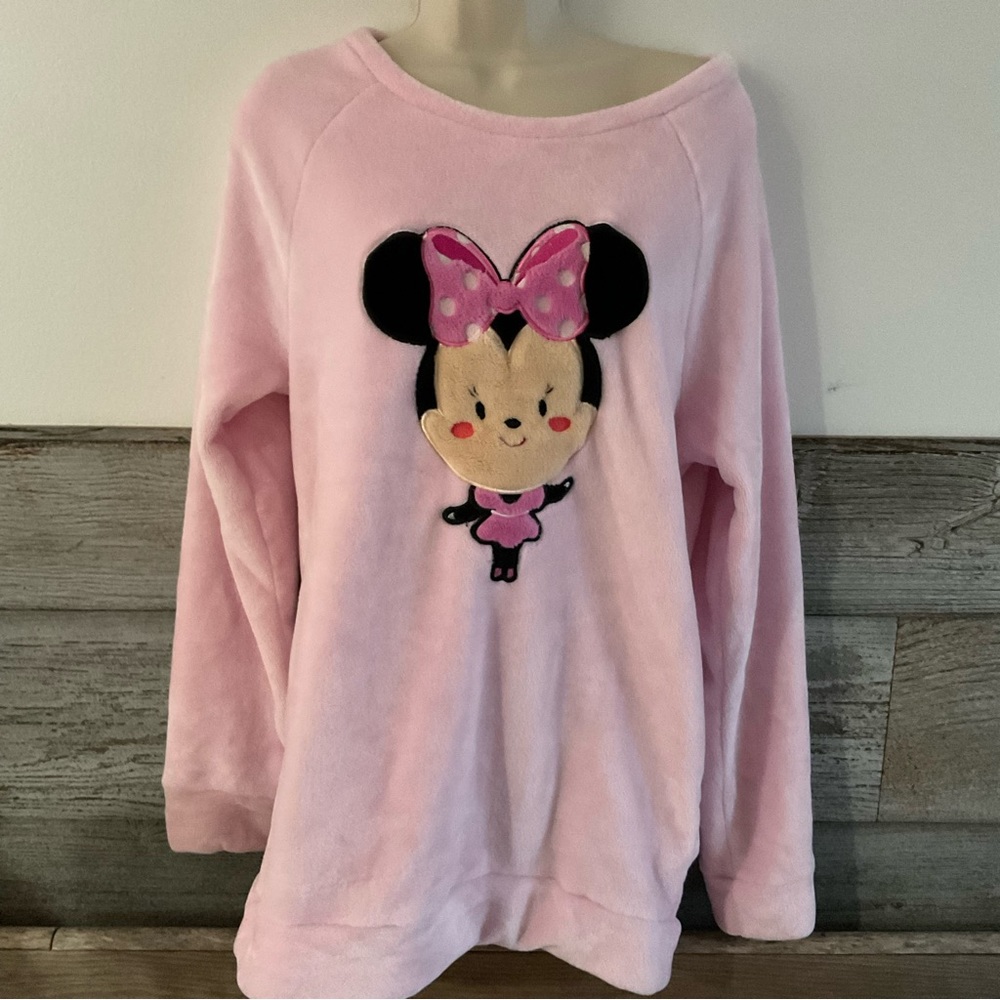 Disney Parks Minnie Mouse Tsum Tsum plush fleece pullover size medium